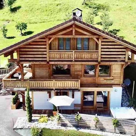 Androsace Appartement Dans Chalet Bois Avec Jacuzzi Privatif Terrasse Et Vue Montagne Les Villards-sur-Thones Exterior photo
