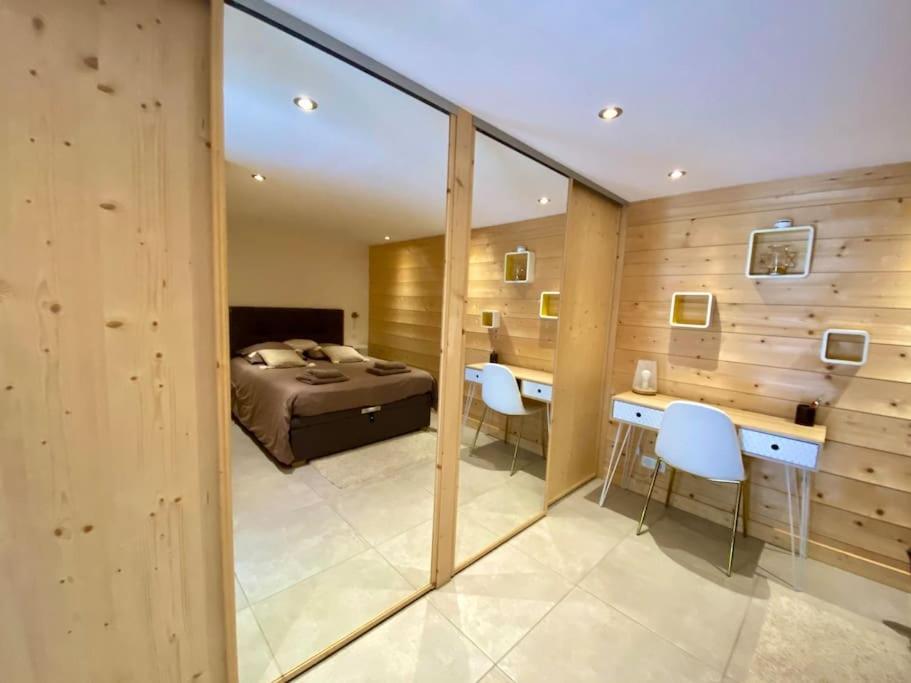 Androsace Appartement Dans Chalet Bois Avec Jacuzzi Privatif Terrasse Et Vue Montagne Les Villards-sur-Thones Exterior photo