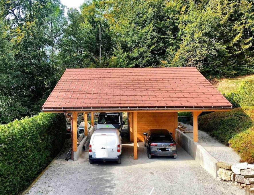 Androsace Appartement Dans Chalet Bois Avec Jacuzzi Privatif Terrasse Et Vue Montagne Les Villards-sur-Thones Exterior photo